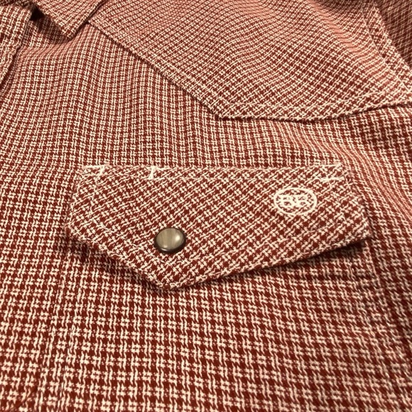 Blue Ranchwear Men's Red and White Plaid Flannel Shirt, XL - Picture 3 of 8